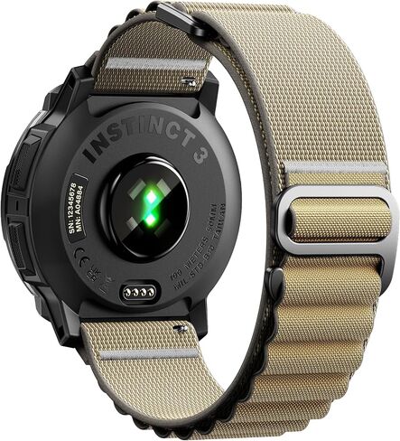 حزام ساعة Alpine Loop من النايلون متوافق مع Garmin Instinct/Instinct 2 Solar/Instinct 3 45 مم AMOLED/MIP، شريط قماشي سريع الجفاف لـ Garmin Instinct Solar/Tactical/Esports/Tide/Instinct E 45 مم in Kuwait