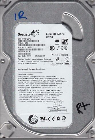 محرك الأقراص الصلبة Seagate ST3500418AS سعة 500 جيجابايت وسعة 7200 كيلو بايت SATA (متجدد) in Kuwait