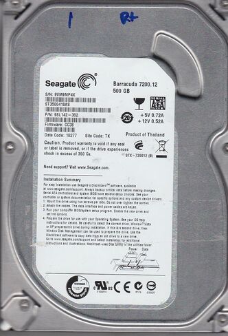 محرك الأقراص الصلبة Seagate ST3500418AS سعة 500 جيجابايت وسعة 7200 كيلو بايت SATA (متجدد) in Kuwait