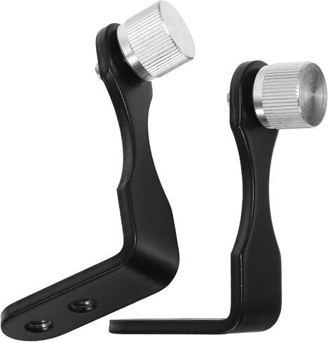 Toddmomy 2pcs Binocular Photography Adapter Mount Bracket Metal L-Shaped Tripod Connector Holder for Telescope and Binoculars, Quick Release Clamp for Outdoor Photography, Black and Silver in Kuwait