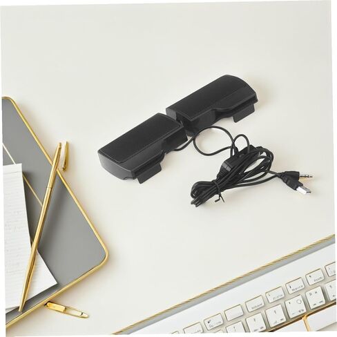 USB Clamping Computer Speakers for Laptop and Desktop, Compact Portable USB-Powered Office Music Speaker with 3. Voltage, Compatible with Monitors and Notebooks for Home and Work in Kuwait