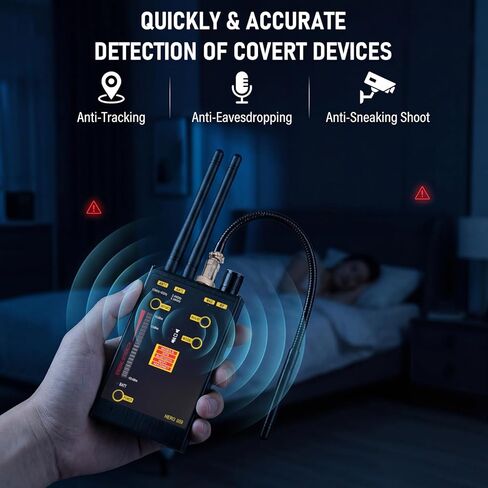 HERO-009 كاشف الكاميرا الخفية، كاشف الترددات اللاسلكية، كاشف الأخطاء، كاشف تعقب GPS المغناطيسي، جهاز حماية الخصوصية المحمول للسفر والفنادق والمركبات والمكاتب والاستخدام المهني in Kuwait