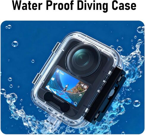 Diyeeni Water Proof Camera Housing, Underwater Dive Case for Osmo360, 45M/147FT Water Proof Camera Cover with Bracket, Anti Scratch PC Shell for Diving Surfing Skiing in Kuwait