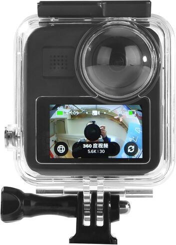 حافظة مقاومة للماء لكاميرا Gopro MAX Action، الوقاية من الغبار والغبار، غطاء حماية تحت الماء 40 متر مع ملحقات تثبيت على شكل قوس (ليس لـ MAX 2) in Kuwait