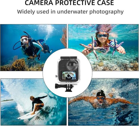 حافظة مقاومة للماء لكاميرا Gopro MAX Action، الوقاية من الغبار والغبار، غطاء حماية تحت الماء 40 متر مع ملحقات تثبيت على شكل قوس (ليس لـ MAX 2) in Kuwait
