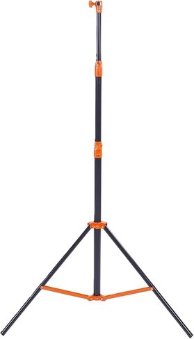 9.2ft Photography Light Stand, Air Cushioned Stainless Steel Tripod for Studio Lighting, Heavy Duty Extendable Stand with 1/4" & 3/8" Thread for Softbox Strobes LED Panels (Orange) in Kuwait