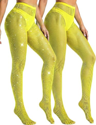 ZINTEDI 2 Pairs Fishnet Stockings for Women Fishnet Tights Sparkly Fishnets for Women in Saudi Arabia