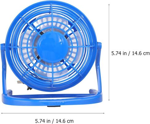 NUOBESTY Ultra-quiet Mini USB Desk Fan Portable Rechargeable Small Table Fan Lightweight Personal Cooling for Office Bedroom Portable Use Sky Color in Kuwait