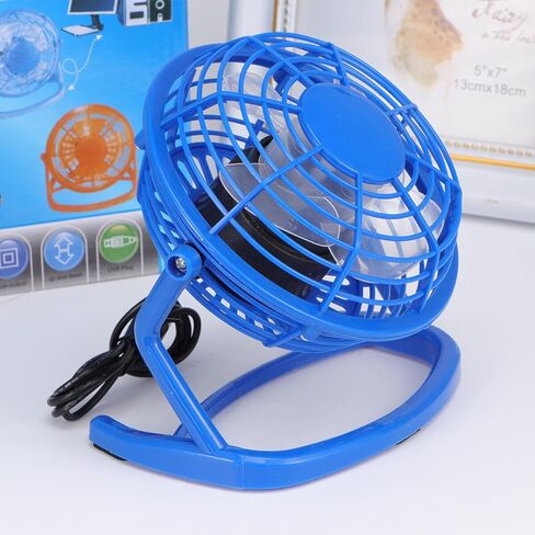 NUOBESTY Ultra-quiet Mini USB Desk Fan Portable Rechargeable Small Table Fan Lightweight Personal Cooling for Office Bedroom Portable Use Sky Color in Kuwait
