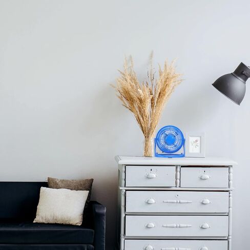 NUOBESTY Ultra-quiet Mini USB Desk Fan Portable Rechargeable Small Table Fan Lightweight Personal Cooling for Office Bedroom Portable Use Sky Color in Kuwait