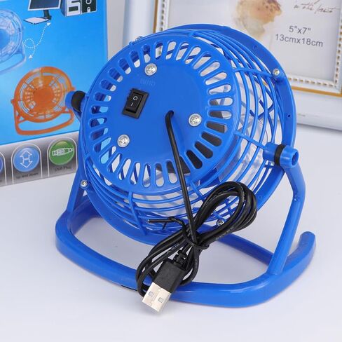 NUOBESTY Ultra-quiet Mini USB Desk Fan Portable Rechargeable Small Table Fan Lightweight Personal Cooling for Office Bedroom Portable Use Sky Color in Kuwait