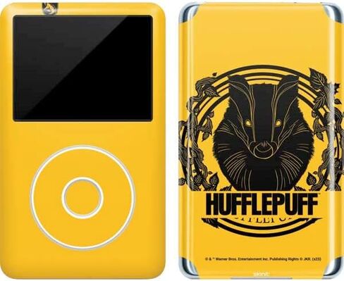 Skinit Decal MP3 Player Skin Compatible with iPod Classic (6th Gen) 80GB - Officially Licensed Warner Bros Hufflepuff Illustration Design in Kuwait