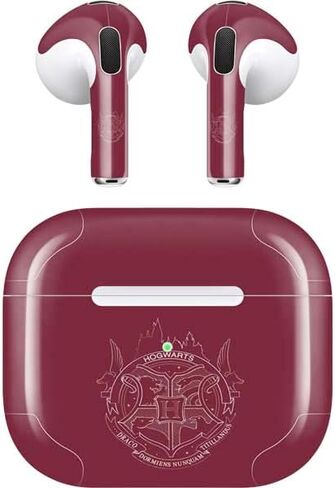 Skinit Decal Audio Skin Compatible with Apple AirPods (3rd Gen, 2021) - Officially Licensed Warner Bros Hogwarts Crest Design in Kuwait