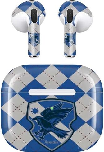 غلاف صوتي من Skinit متوافق مع Apple AirPods (الجيل الثالث، 2021) - تصميم Ravenclaw Crest المرخص رسميًا من Warner Bros in Kuwait