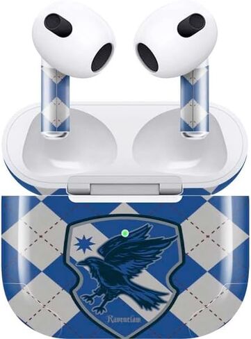 غلاف صوتي من Skinit متوافق مع Apple AirPods (الجيل الثالث، 2021) - تصميم Ravenclaw Crest المرخص رسميًا من Warner Bros in Kuwait