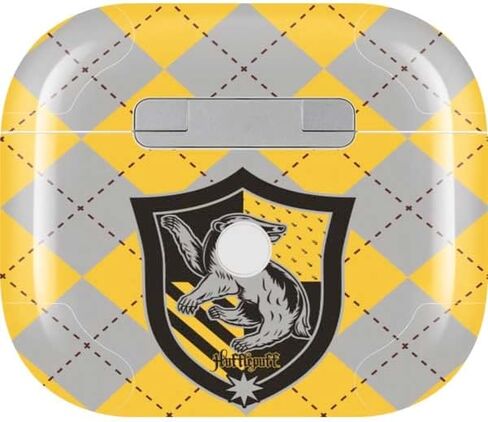Skinit Decal Audio Skin Compatible with Apple AirPods (3rd Gen, 2021) - Officially Licensed Warner Bros Hufflepuff Crest Design in Kuwait