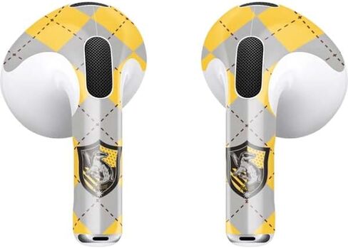 Skinit Decal Audio Skin Compatible with Apple AirPods (3rd Gen, 2021) - Officially Licensed Warner Bros Hufflepuff Crest Design in Kuwait