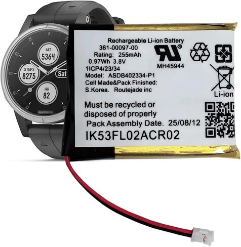 Pattaya 361-00097-00 Battery Replacement for Garmi n Feni x 5/5 Plus/6/6 Pro/Forerunner 935 945 Approach S60 Smartwatch Watch in Kuwait