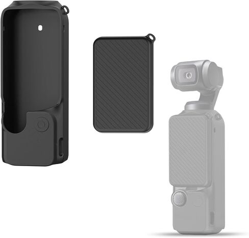 Protective Case for DJI Osmo Pocket 4, Slim Fit Silicone Skin with Screen Protection – Anti-Scratch, Shockproof, Black in Kuwait