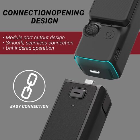 Protective Case for DJI Osmo Pocket 4, Slim Fit Silicone Skin with Screen Protection – Anti-Scratch, Shockproof, Black in Kuwait