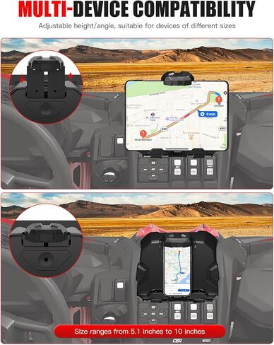 حامل جهاز لوحي كهربائي لجهاز Maverick X3، حامل GPS مع صندوق تخزين، حامل هاتف ثابت لوحدة التحكم المركزية لـ Can Am Maverick X3/ X3 Max 2017-2026 جميع الموديلات، استبدل #715002874 in Kuwait