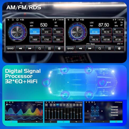 Upgraded 8 Core Car Radio for Dodge Ram 1500 2500 3500 2009-2012 | Android 14, 4+64G with DSP Audio | Wireless CarPlay & Android Auto | 10" Ultra HD Touchscreen| Backup Camera, SWC, AM/FM/RDS in Kuwait