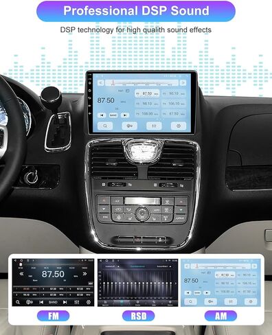 (4 جيجابايت + 32 جيجابايت) راديو ترقية ستيريو للسيارة دودج جراند كارافان 2011-2020 كرايسلر تاون آند كانتري 2012-2016، راديو Android 13 مع Carplay اللاسلكي Android Auto Support FM RSD، 5G WiFi in Kuwait