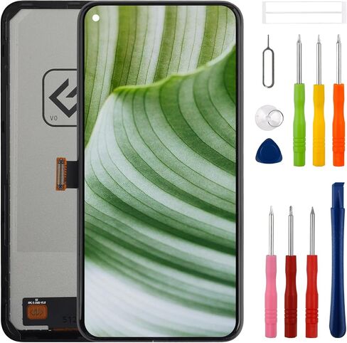 شاشة TFT LCD جديدة لهاتف Pixel 5 مقاس 6.34 بوصة مع مجموعة أدوات إصلاح مطورة-لا توجد وظيفة بصمة الإصبع in Kuwait