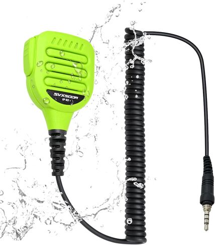 ميكروفون مكبر صوت عالي التحمل متوافق مع Motorola EVX-S24، Yaesu VX-6R، FT-270R، سلسلة Standard Horizon HX، تصميم PTT متين (أخضر) in Kuwait