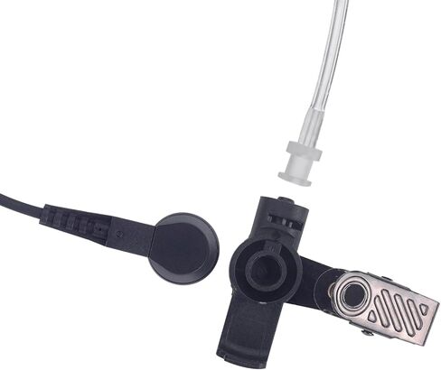 Walkie Talkie Earpiece with Mic/PTT Compatible for Baofeng Kenwood uv-5r uv-82 bf-888s bf-f8hp tk-2202 tk-2402 tk-3402 nx-200 nx-320 with Covert Acoustic Tube Headset and Medium Earmolds in Kuwait
