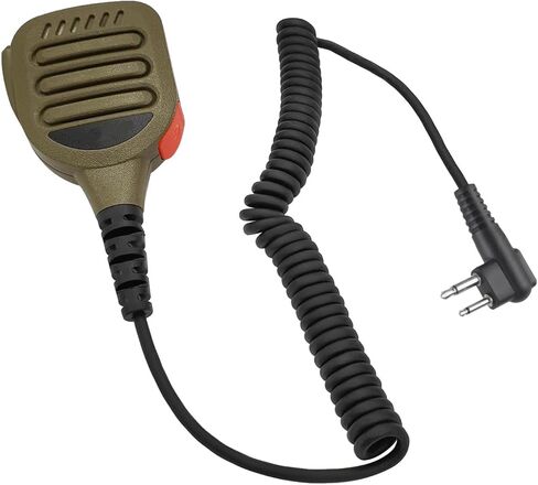 Cp200d Shoulder Mic Cp200 2 Pin Microphone Speaker Radio Hand Mic for Motorola Walkie Talkie cp100d cls1110 cls1410 cp185 rdu4100 rdu4160d rmm2050(IP65 Waterproof) (Tan) in Kuwait