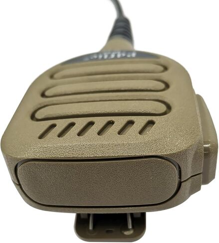 Cp200d Shoulder Mic Cp200 2 Pin Microphone Speaker Radio Hand Mic for Motorola Walkie Talkie cp100d cls1110 cls1410 cp185 rdu4100 rdu4160d rmm2050(IP65 Waterproof) (Tan) in Kuwait