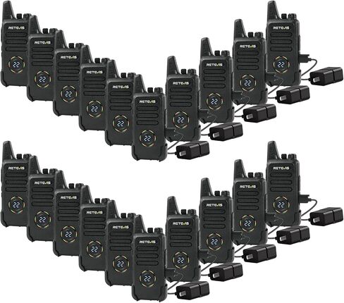 Retevis RT22S 2 Way Radios, Portable and Mini Walkie Talkies for Adults, Channel Display, Hands Free Two Way Radios Rechargeable for Daycare Business Warehouse Retail Church(20 Pack) in Saudi Arabia