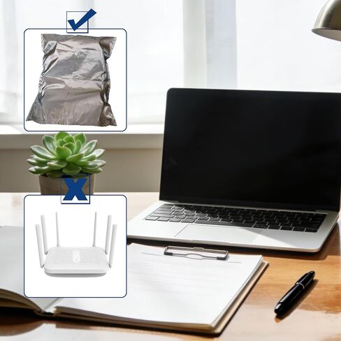 Large WiFi Router Cover Faraday Bag E M F Protection WiFi Blocker Faraday Cage for Smart Meter Cover E M F Blocker Signal Block E M F Shield 5G Protection Radio Frequency Card Holder in Kuwait