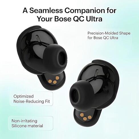 متوافق مع سماعات الأذن Bose Quietcomfort Ultra 2 Gen Tips، 3 أزواج مناسبة لأطراف استبدال سماعات الأذن Bose (S/M/L)، ملحقات سيليكون ناعمة سوداء in Kuwait
