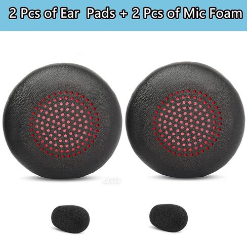 Savi 7300 Earpads Replacement Compatible with Poly Savi 7300 Office Headset Ear Pads Ear Cushions Protein Leather High-Density Foam Black in Kuwait