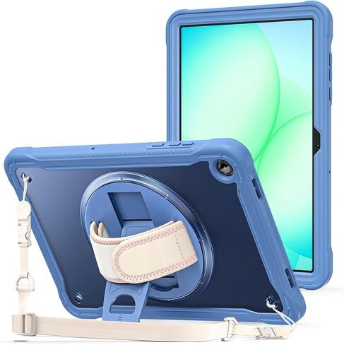 حافظة ProCase متينة لجهاز Galaxy Tab A11 Plus 11 بوصة 2025، غطاء متين مقاوم للصدمات مع حزام يد قابل للدوران 360 درجة واقي لجهاز Galaxy Tab A11+ 5G - أسود in Kuwait