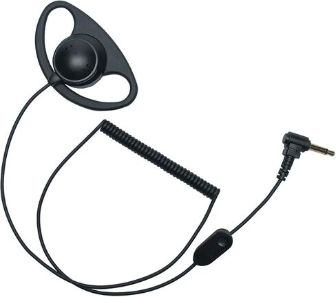 3.5mm Police Listen Only Earpiece D Shape Soft Ear Hook Earpiece Surveillance Headset for Two Way Radio Speaker Mics 5Pack in Kuwait