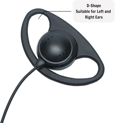 3.5mm Police Listen Only Earpiece D Shape Soft Ear Hook Earpiece Surveillance Headset for Two Way Radio Speaker Mics 5Pack in Kuwait