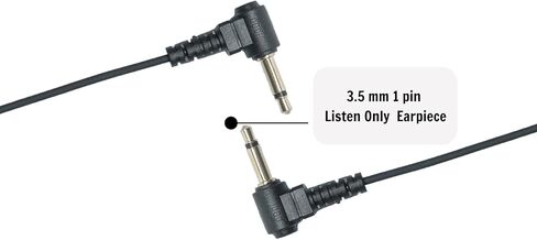 3.5mm Police Listen Only Earpiece D Shape Soft Ear Hook Earpiece Surveillance Headset for Two Way Radio Speaker Mics 5Pack in Kuwait