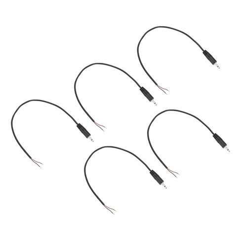 MECCANIXITY 5pcs 3.5mm Male Jack to Bare Wire Open End Replacement 26AWG TRS 2 Pole Stereo 1/8" Mono Jack to Bare Wire 41mm for Earphone Headphone Cable Repair, 0.5m in Kuwait