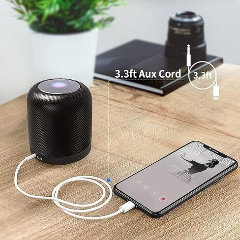 سلك Aux لهاتف iPhone، 2 حزمة كابل AUX لايتنينج إلى 3.5 مم لستيريو السيارة، مكبر الصوت، سماعة الرأس، كابل صوت مساعد متوافق مع iPhone 14 13 12 11 XS XR X 8 7 3.3FT in Kuwait