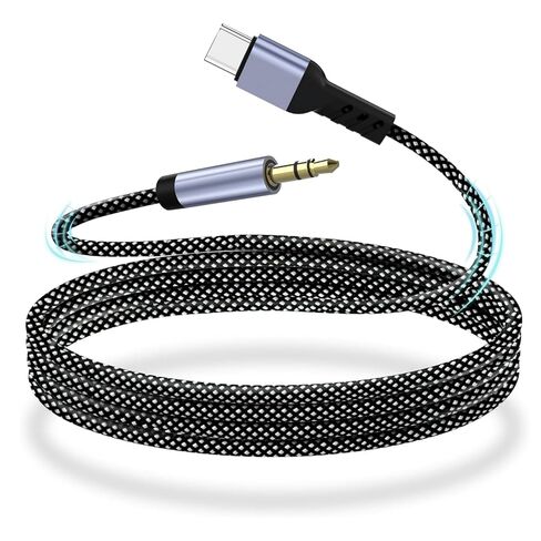 USB C to 3.5mm Audio Aux Jack Cable (3.3ft), Type C to 3.5mm Headphone Car Stereo Cord Compatible for iPhone 17 16 15 Pro/Max Air/Samsung Galaxy S25 S24 S23 S22 S21 Note 20/Pixel 9 8/iPad Pro in Kuwait