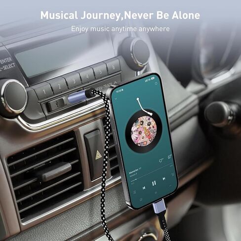 USB C to 3.5mm Audio Aux Jack Cable (3.3ft), Type C to 3.5mm Headphone Car Stereo Cord Compatible for iPhone 17 16 15 Pro/Max Air/Samsung Galaxy S25 S24 S23 S22 S21 Note 20/Pixel 9 8/iPad Pro in Kuwait
