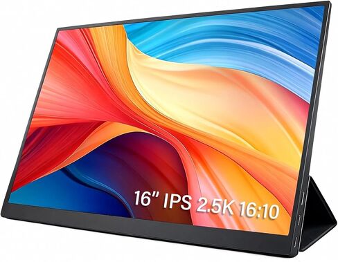 Portable Monitor 16inch 2K QHD USB-C HDMI Computer Display IPS HDR Dual Speakers for Laptop PC Mac Phone PS4/5 Xbox Switch in Kuwait