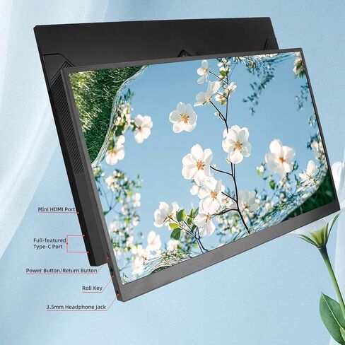 Portable Monitor 16inch 2K QHD USB-C HDMI Computer Display IPS HDR Dual Speakers for Laptop PC Mac Phone PS4/5 Xbox Switch in Kuwait