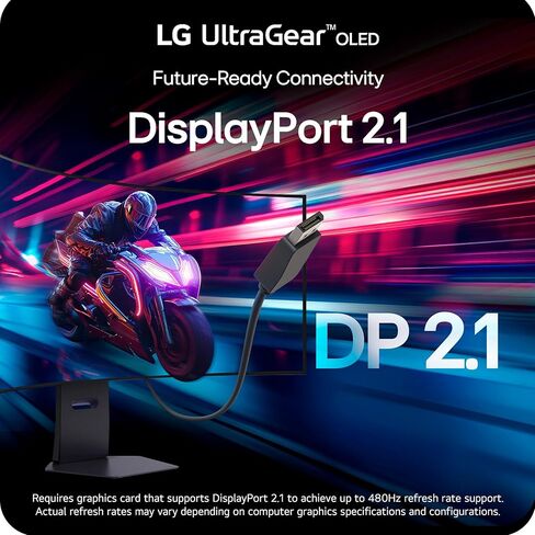 LG 32GX870A-B 32-inch Ultragear 4K UHD (3840 x 2160) OLED Gaming Monitor, Dual-Mode, 240Hz, 0.03ms, NVIDIA, AMD FreeSync Premium Pro, VESA Display HDR True Black 400, USB C, DP2.1 (Renewed) in Kuwait