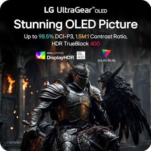 LG 32GX870A-B 32-inch Ultragear 4K UHD (3840 x 2160) OLED Gaming Monitor, Dual-Mode, 240Hz, 0.03ms, NVIDIA, AMD FreeSync Premium Pro, VESA Display HDR True Black 400, USB C, DP2.1 (Renewed) in Kuwait