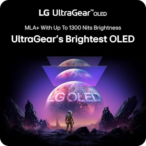 LG 32GX870A-B 32-inch Ultragear 4K UHD (3840 x 2160) OLED Gaming Monitor, Dual-Mode, 240Hz, 0.03ms, NVIDIA, AMD FreeSync Premium Pro, VESA Display HDR True Black 400, USB C, DP2.1 (Renewed) in Kuwait