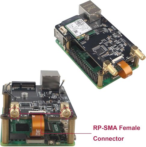 ZDE ZP596 PCIe to M.2 E Key WiFi7 6 6E 5 PCIe to 2.5G Ethernet Network Port HAT Adapter Expansion Board 2.5GB 2.5GBE for Raspberry Pi 5 Support Google TPU WiFi 7 BE200 WIFI6E AX210 MT7922 WIFI6 AX200 in Kuwait